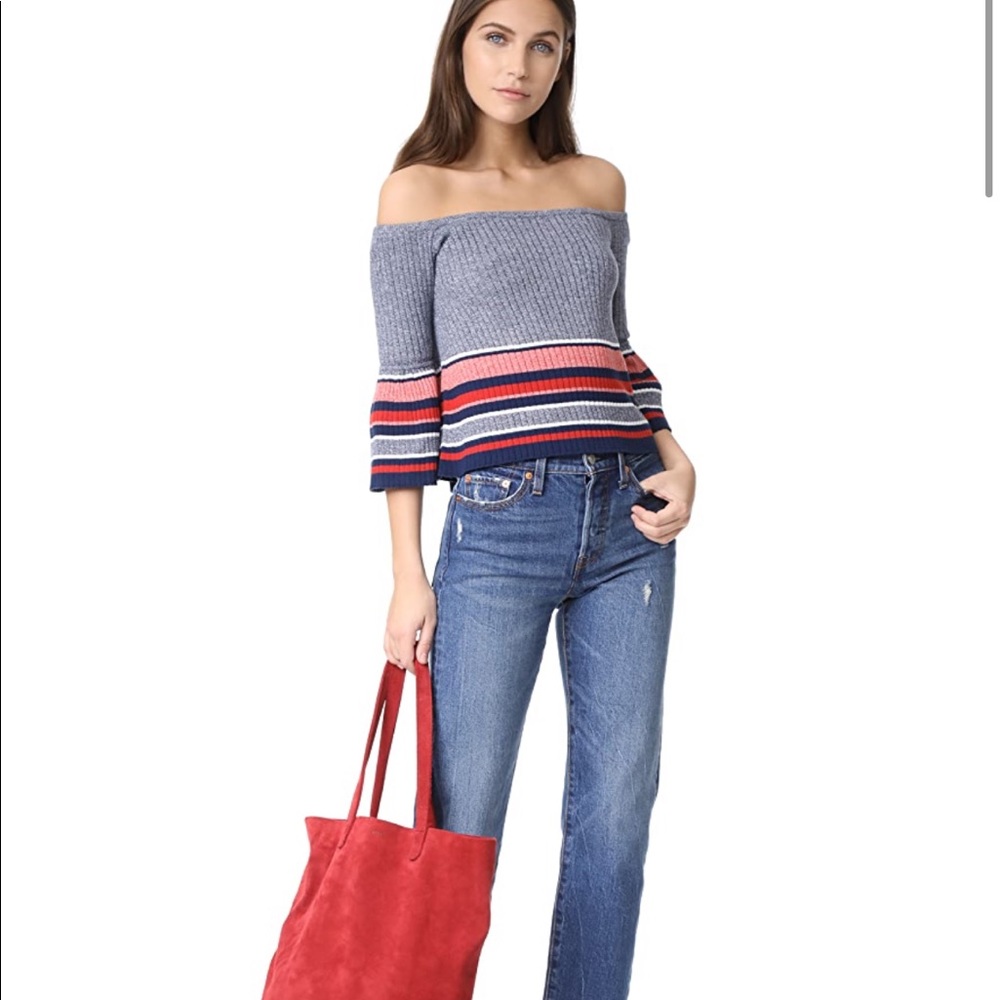 Lovers + Friends Skye off the shoulder knit top